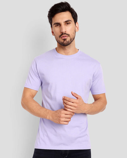 Men's Regular Solid T-Shirt - Lavender