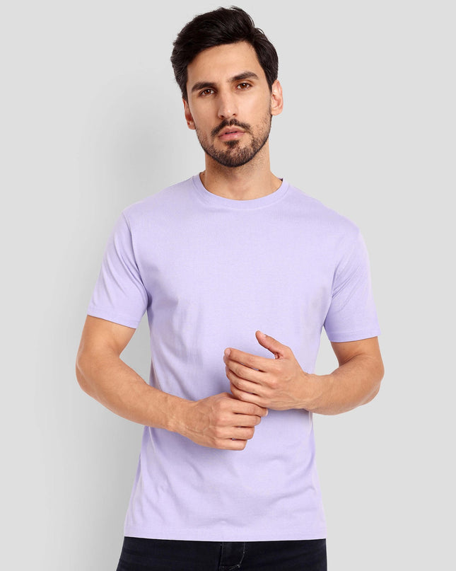Men's Regular Solid T-Shirt - Lavender