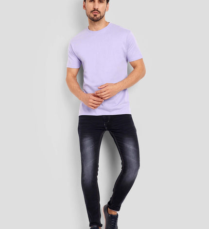 Unisex Regular Solid T-Shirt - Lavender