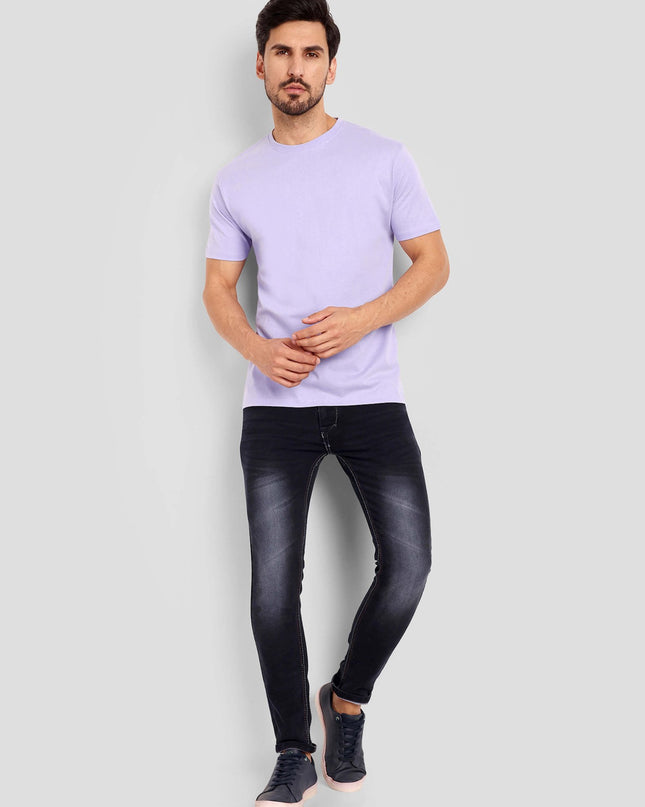 Men's Regular Solid T-Shirt - Lavender