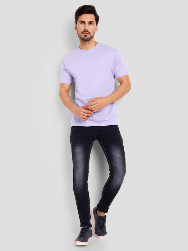 Men's Regular Solid T-Shirt - Lavender