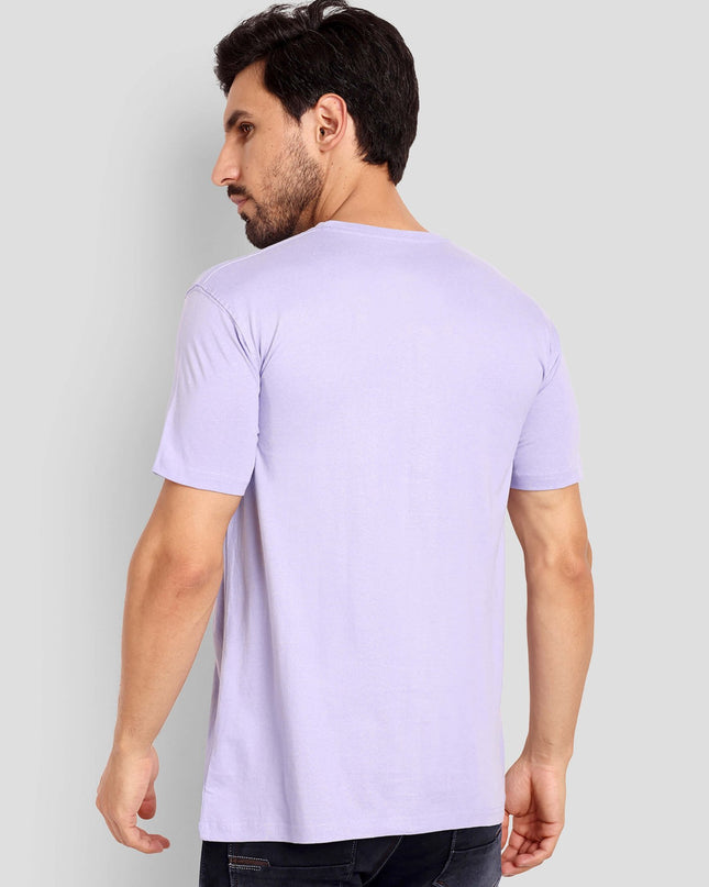 Men's Regular Solid T-Shirt - Lavender