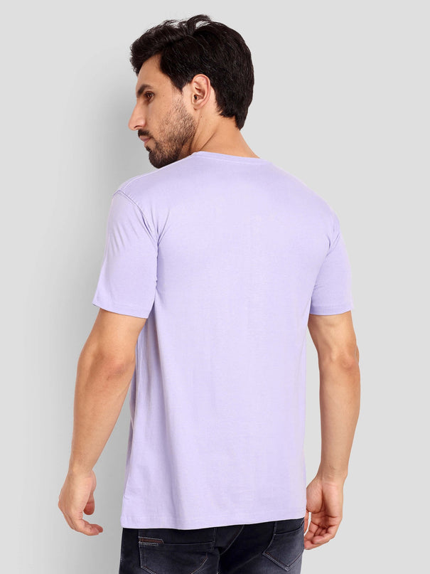 Men's Regular Solid T-Shirt - Lavender