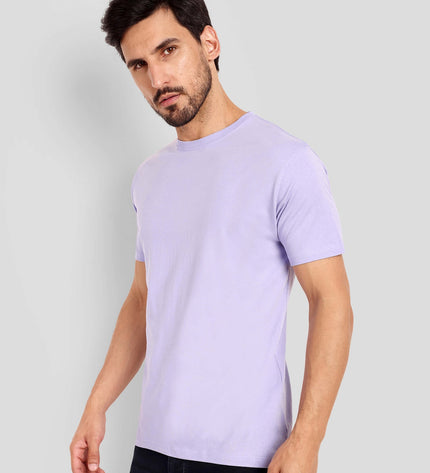 Unisex Regular Solid T-Shirt - Lavender