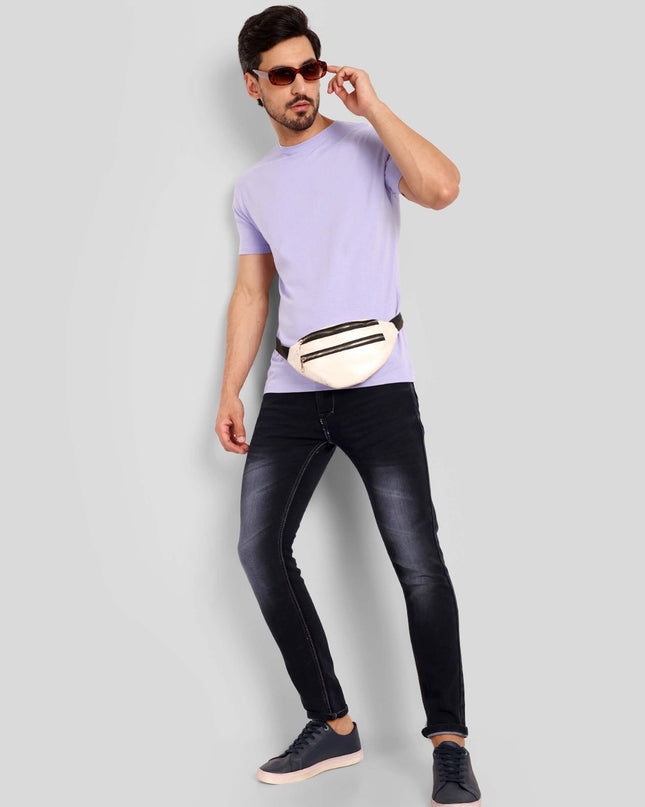 Men's Regular Solid T-Shirt - Lavender