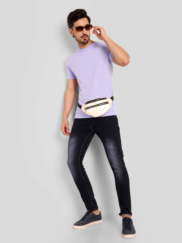 Men's Regular Solid T-Shirt - Lavender