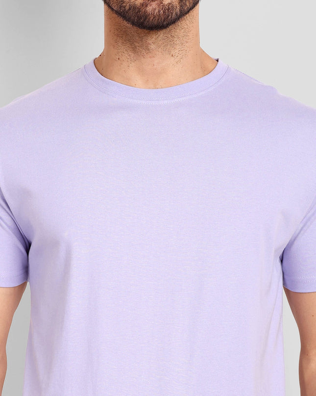 Men's Regular Solid T-Shirt - Lavender