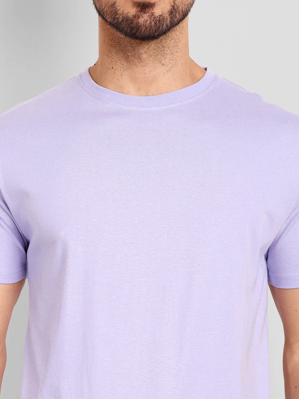 Men's Regular Solid T-Shirt - Lavender