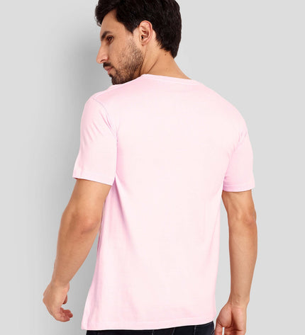 Unisex Regular Solid T-Shirt - Light Baby Pink
