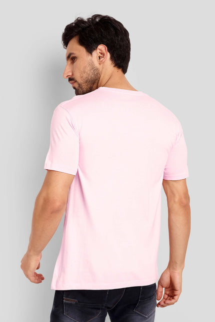 Unisex Regular Solid T-Shirt - Light Baby Pink