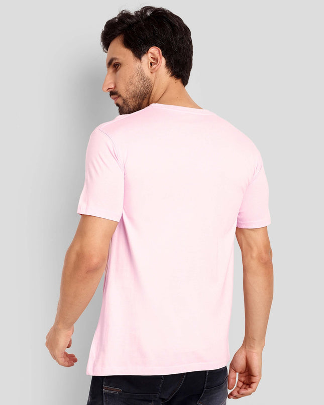 Unisex Regular Solid T-Shirt - Light Baby Pink