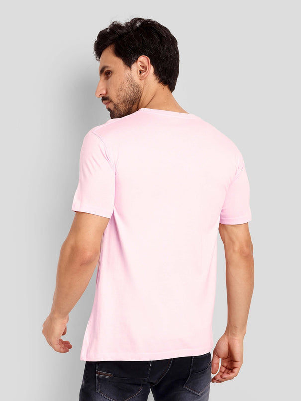 Unisex Regular Solid T-Shirt - Light Baby Pink