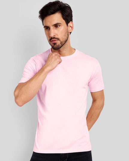 Unisex Regular Solid T-Shirt - Light Baby Pink