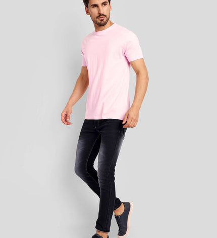 Unisex Regular Solid T-Shirt - Light Baby Pink