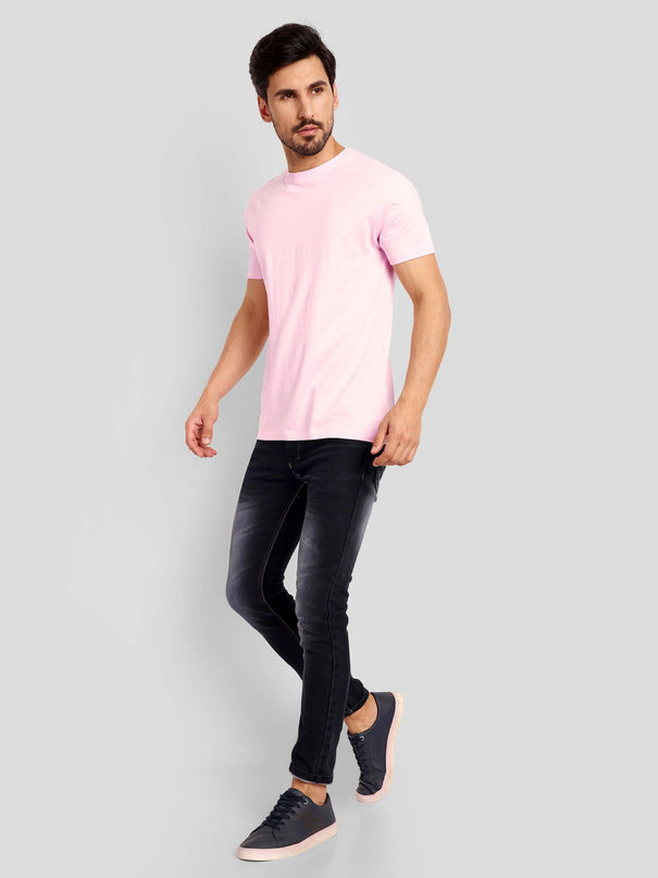 Unisex Regular Solid T-Shirt - Light Baby Pink