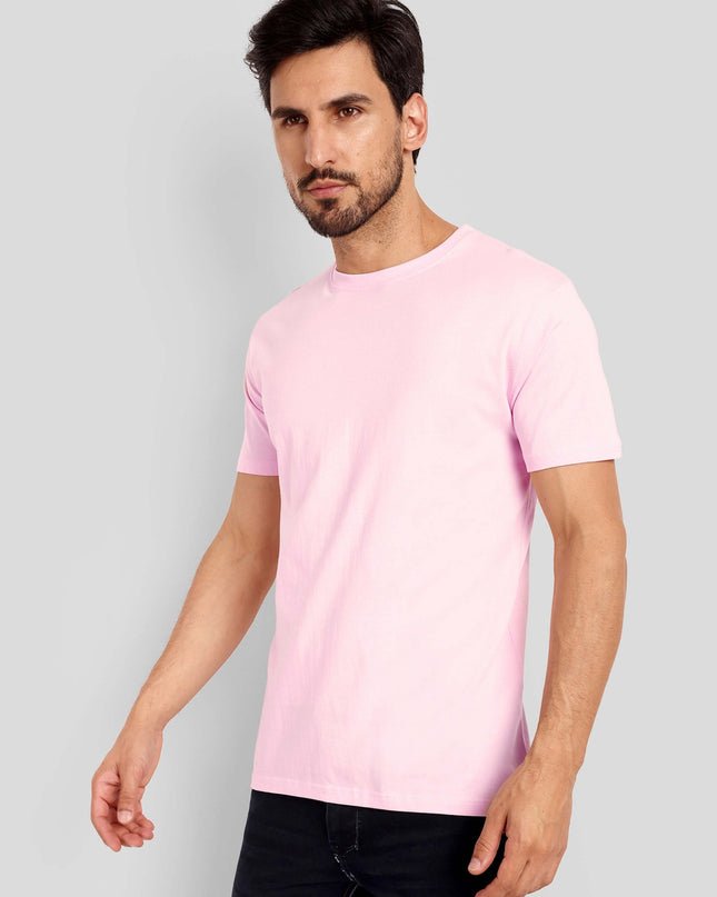 Unisex Regular Solid T-Shirt - Light Baby Pink
