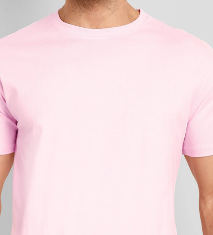 Unisex Regular Solid T-Shirt - Light Baby Pink
