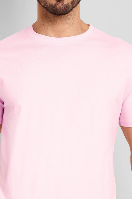 Unisex Regular Solid T-Shirt - Light Baby Pink