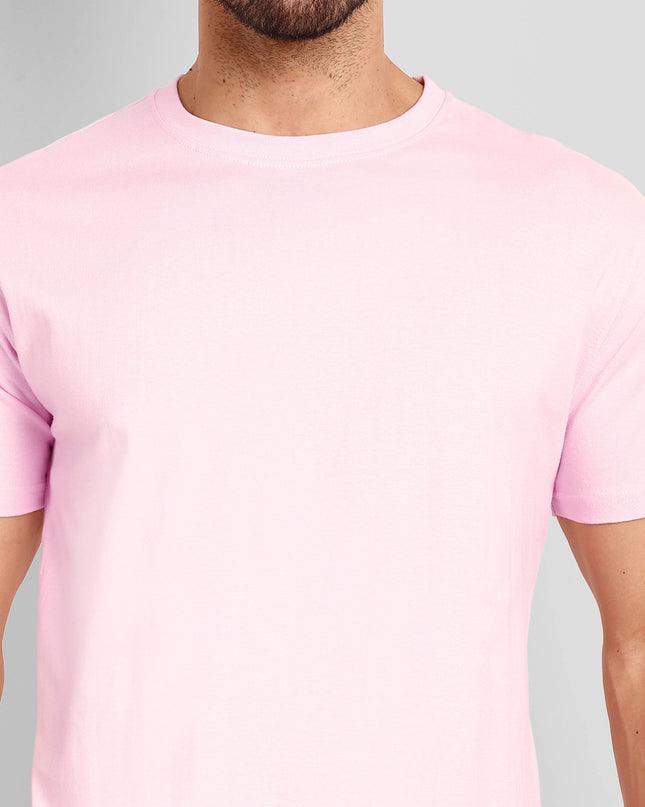 Unisex Regular Solid T-Shirt - Light Baby Pink