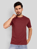 Men's Regular Solid T-Shirt - Maroon