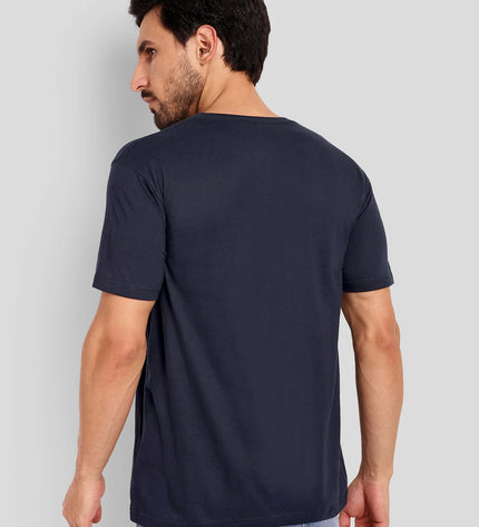 Unisex Regular Solid T-Shirt - Navy Blue