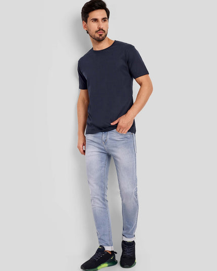 Men's Regular Solid T-Shirt - Navy Blue