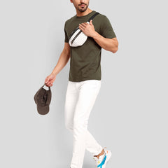 Men's Regular Solid T-Shirt - Olive Green