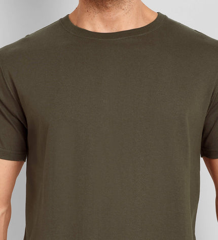 Unisex Regular Solid T-Shirt - Olive Green