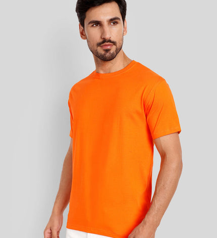 Unisex Regular Solid T-Shirt - Orange