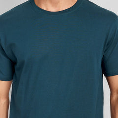 Unisex Regular Solid T-Shirt - Petrol Blue