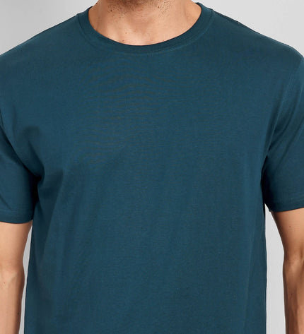 Unisex Regular Solid T-Shirt - Petrol Blue