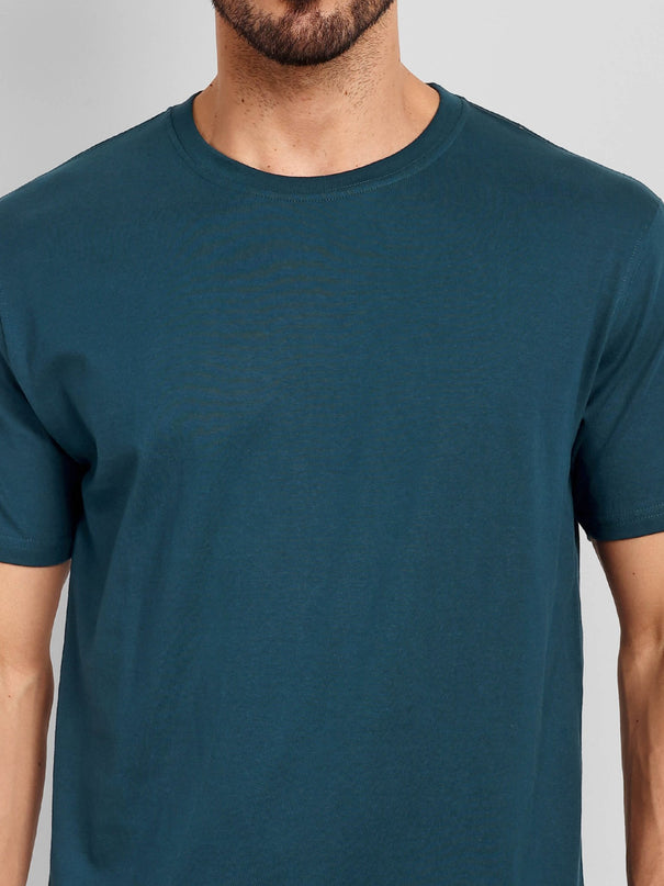 Unisex Regular Solid T-Shirt - Petrol Blue