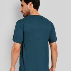 Unisex Regular Solid T-Shirt - Petrol Blue