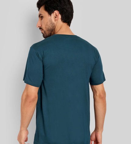 Unisex Regular Solid T-Shirt - Petrol Blue