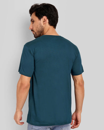Unisex Regular Solid T-Shirt - Petrol Blue