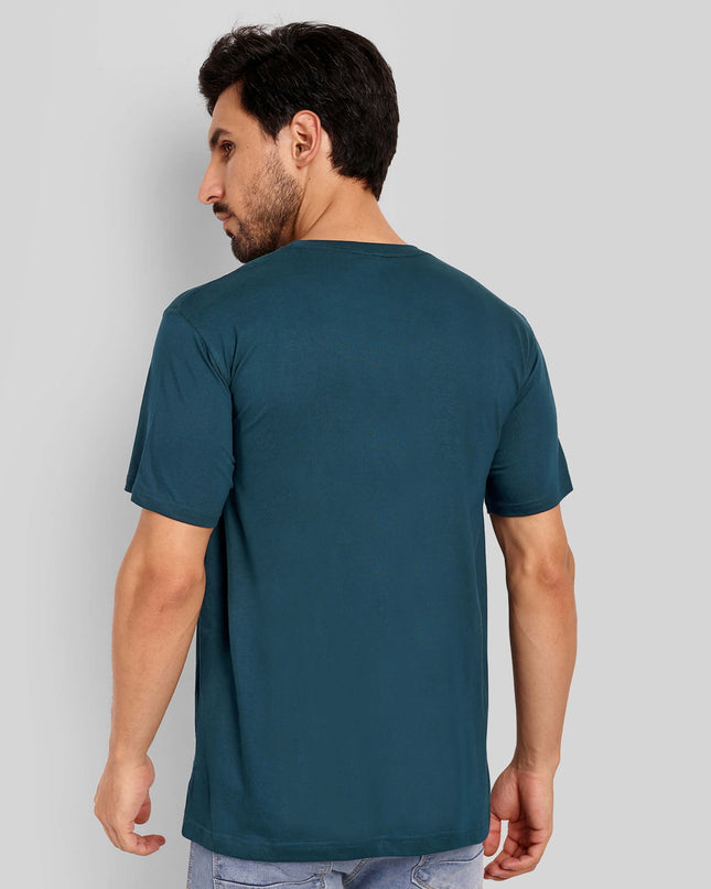 Unisex Regular Solid T-Shirt - Petrol Blue