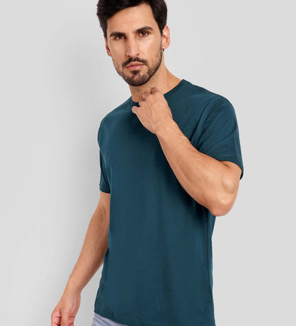 Unisex Regular Solid T-Shirt - Petrol Blue