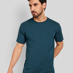 Unisex Regular Solid T-Shirt - Petrol Blue