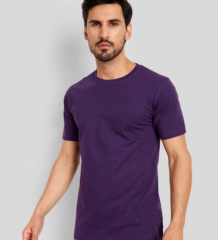 Unisex Regular Solid T-Shirt - Purple