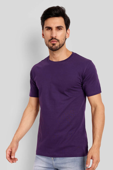 Unisex Regular Solid T-Shirt - Purple