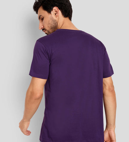 Unisex Regular Solid T-Shirt - Purple