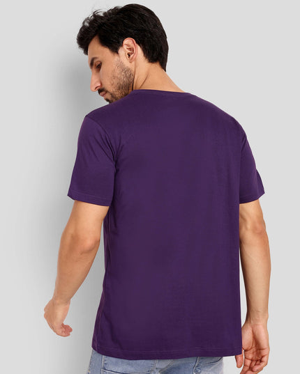 Unisex Regular Solid T-Shirt - Purple