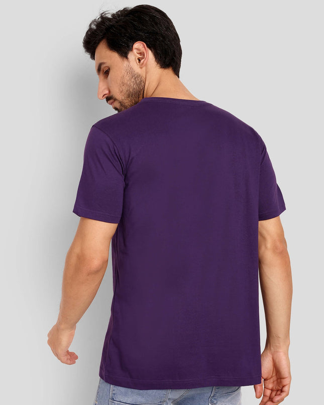 Unisex Regular Solid T-Shirt - Purple