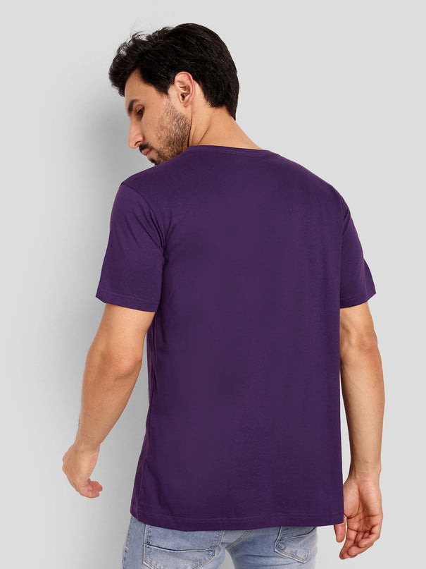 Unisex Regular Solid T-Shirt - Purple