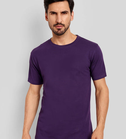 Unisex Regular Solid T-Shirt - Purple