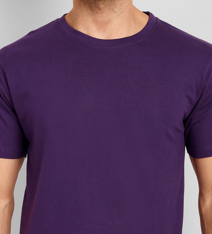 Unisex Regular Solid T-Shirt - Purple