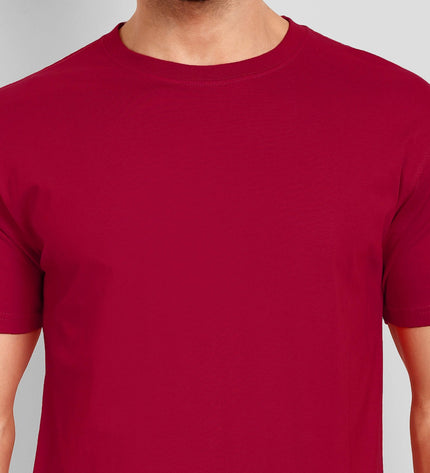Unisex Regular Solid T-Shirt - Red