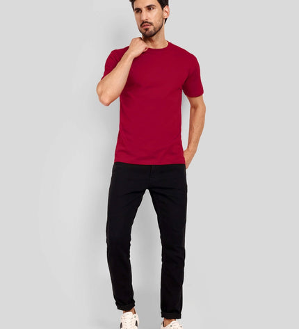Unisex Regular Solid T-Shirt - Red