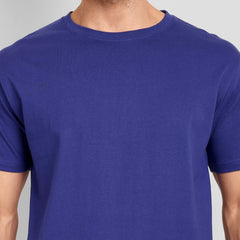 Men's Regular Solid T-Shirt - Royal Blue