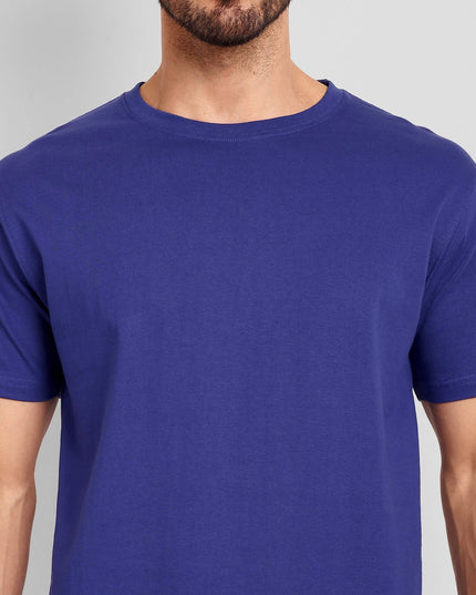 Men's Regular Solid T-Shirt - Royal Blue